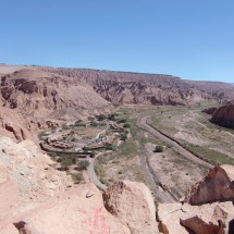 The valley of the Rio San Pedro - some green in the Atacama Desert